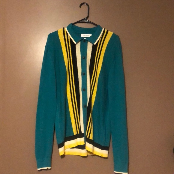 Green multicolor stripped cardigan - Picture 1 of 4